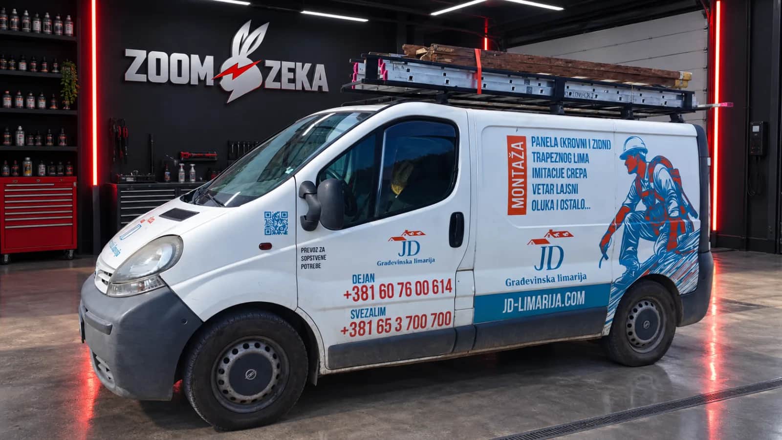 Brendiranje kombija za JD-limariju, full wrap kastovanom folijom